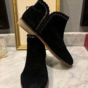 Zara Black Suede Boots Size 6
